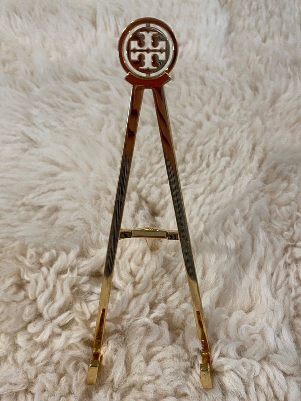 Tory Burch Gold  Display Easel with Logo